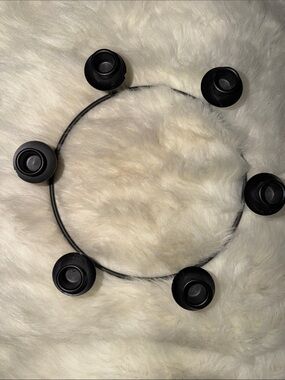 Black 6-Arm Metal Candle Holder